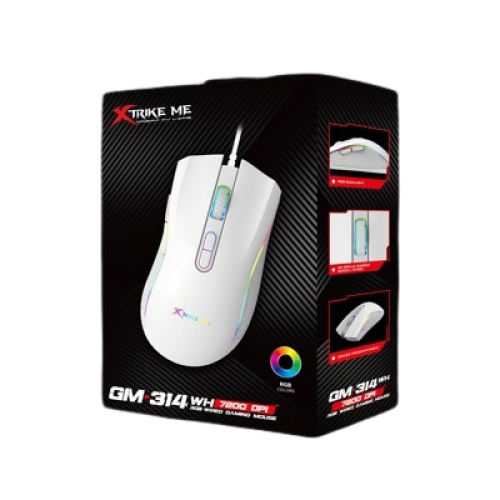 Мышь компьютерная игровая XTRIKE ME GM-314WH 7200dpi проводная USB-A Белый - Фото 5 Мышь компьютерная игровая XTRIKE ME GM-314WH 7200dpi проводная USB-A Белый - изображение 5