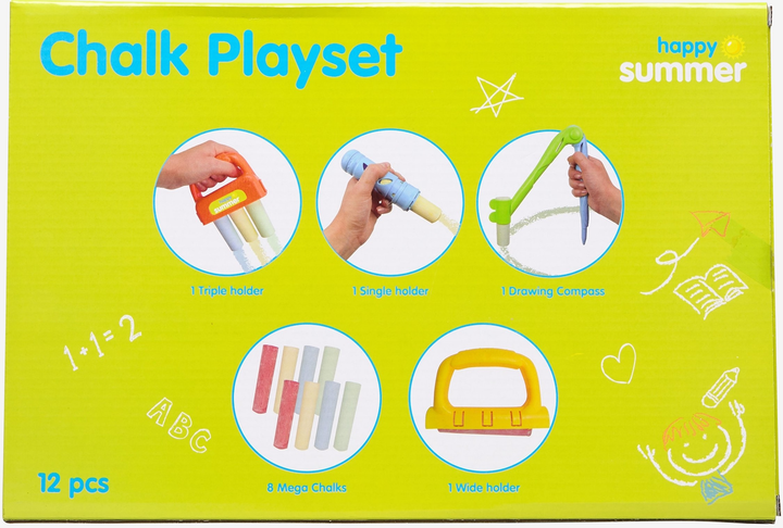 Kreda HAPPY SUMMER Chalk Playset 12 szt. (5713428021193) - obraz 2