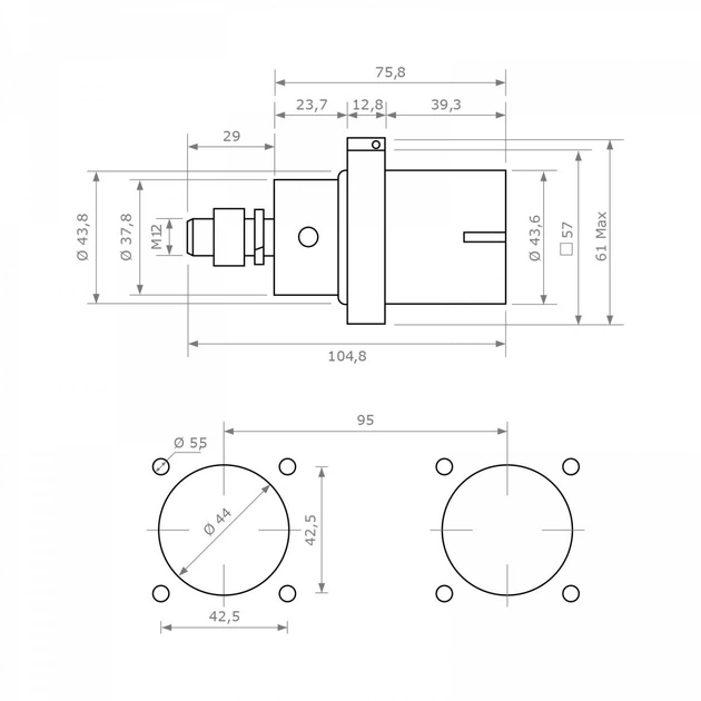 Розетка панельна SPX, 480А, L1, під'єднання М12, коричневий, Power Syntax арт.SPX4PS1BRM120000 - Фото 2 Розетка панельна SPX, 480А, L1, під'єднання М12, коричневий, Power Syntax арт.SPX4PS1BRM120000 - зображення 2
