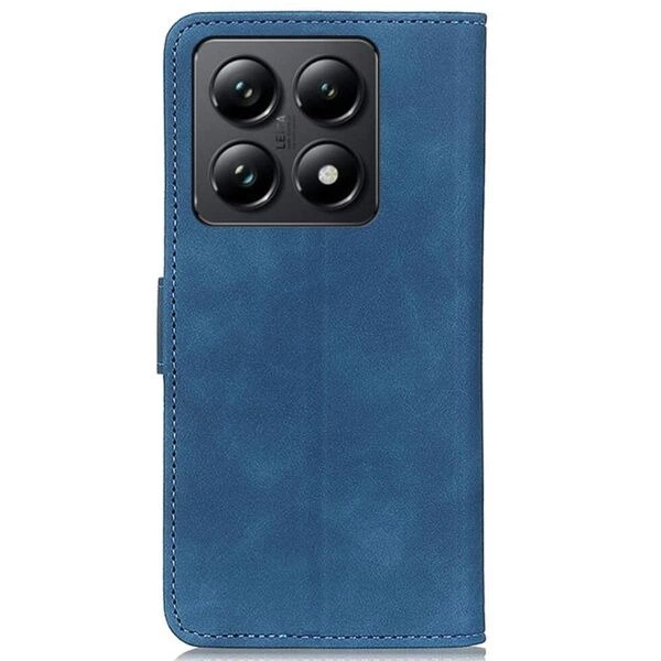 Чехол-книжка с застежкой KHAZNEH Retro Wallet для Xiaomi 14T - Blue - изображение 5