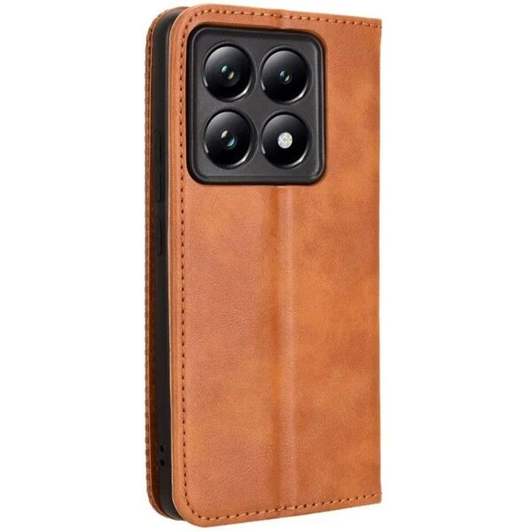 Чохол-книжка Deexe Retro Style для Xiaomi 14T - Brown - зображення 6