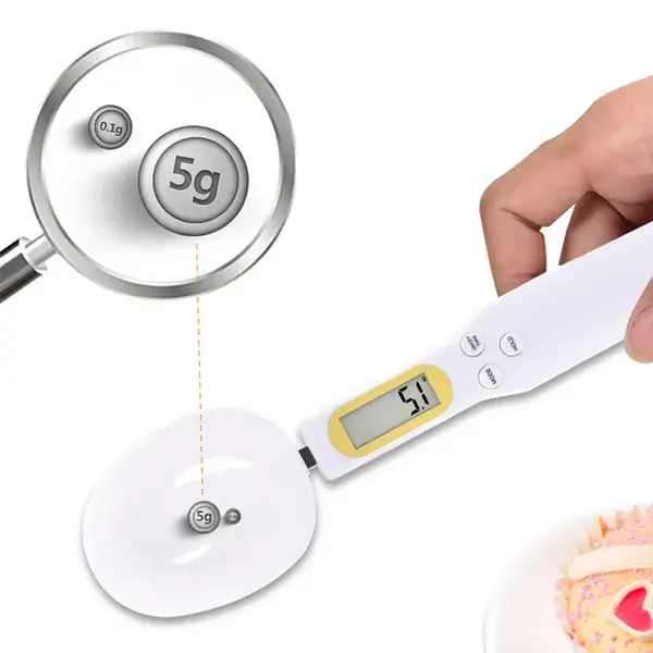 Электронная мерная ложка-весы цифровая до 500г Digital Spoon Scale белая для кухни специй - изображение 5