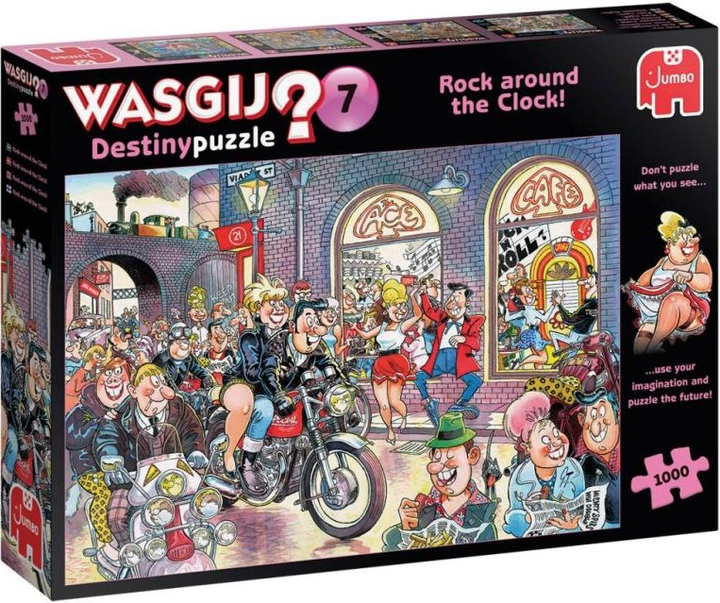 Puzzle Jumbo Wasgij ? Destiny 7 Rock around the Clock 1000 elementów 81929 (8710126819296) - obraz 1