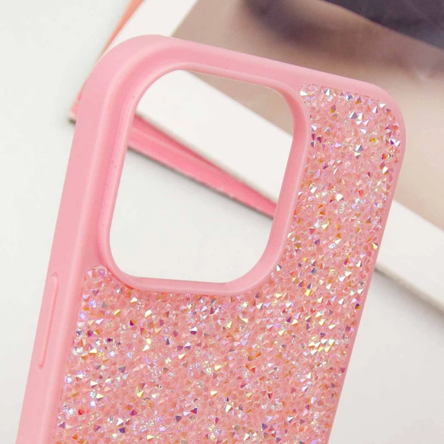 TPU чохол Bling World Rock Diamond для Apple iPhone 16 Pro (6.3") Pink - зображення 5