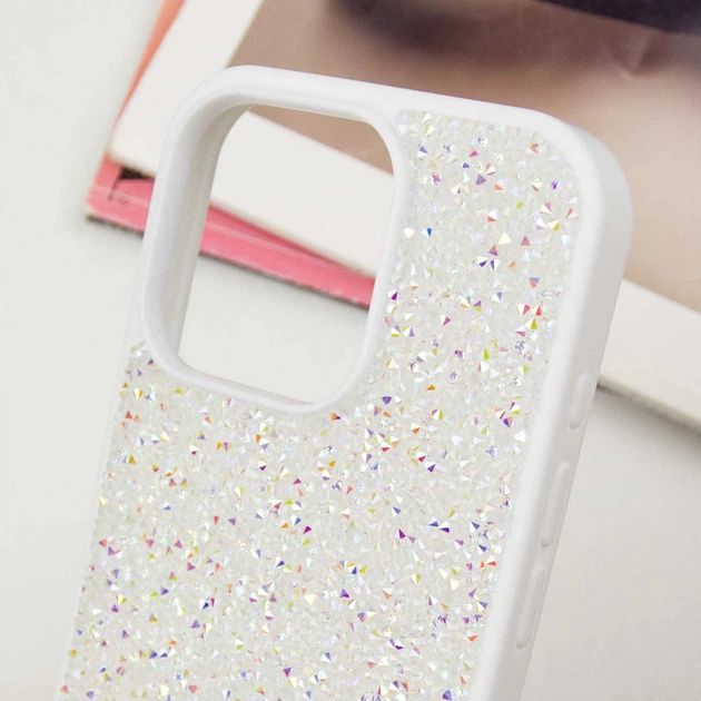 TPU чехол Bling World Rock Diamond для Apple iPhone 16 Pro Max (6.9") White - Фото 6 TPU чехол Bling World Rock Diamond для Apple iPhone 16 Pro Max (6.9") White - изображение 6