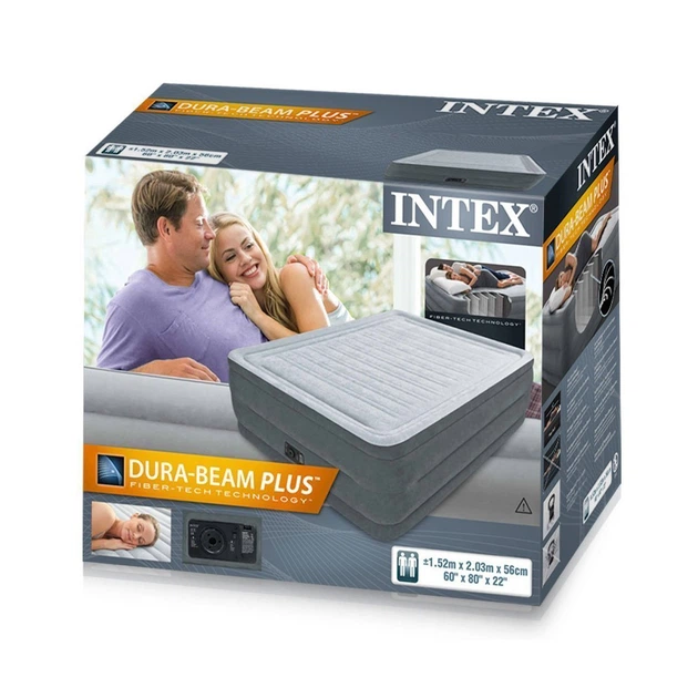 Двуспальная надувная кровать Intex 64418 (1.52 x 2.03 x 56 см) Comfort-Plush Airbed + Встроенный электронасос 220В - изображение 6