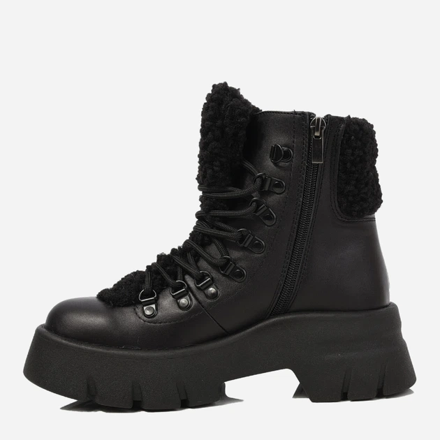 Женские зимние ботинки кожаные высокие Teona 555 40 Черные (ROZ6501055062) - изображение 3