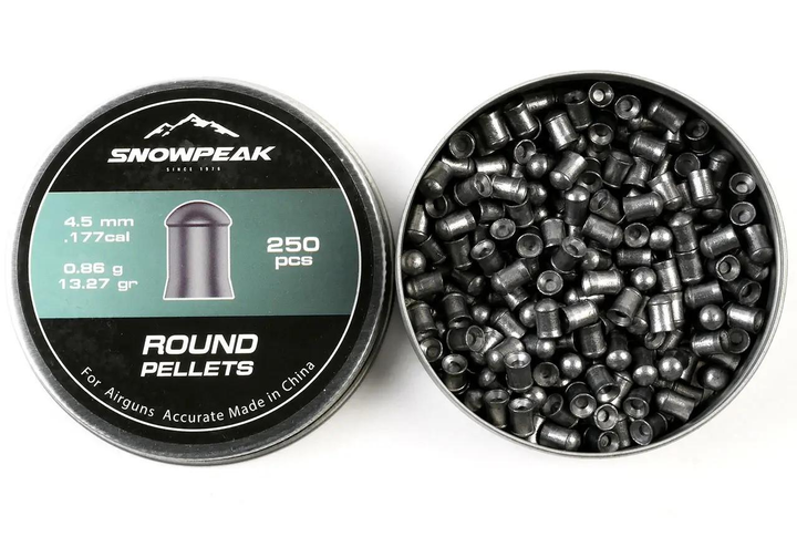 Кулі свинцеві Snow Peak Round Pellets 4,5 мм 0,86 г 250 шт - зображення 1