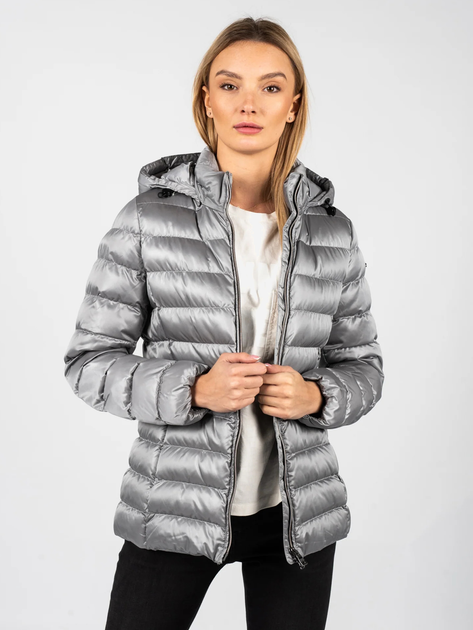 Куртка зимняя женская Geox W2628ZT2843-F1636 44 Серебристая (8050036920355) 