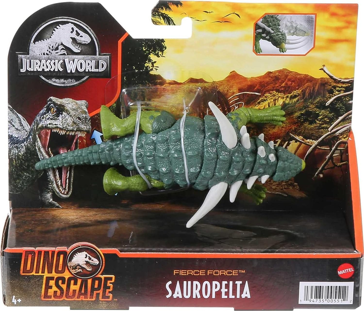 Фігурка Світ Юрського періоду Зауропельта Динозавр Jurassic World Fierce Force Sauropelta HBY67 - зображення 12