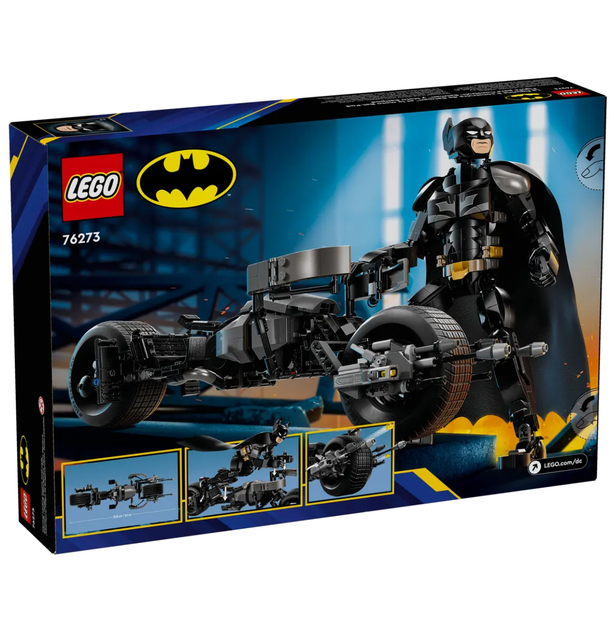 Конструктор Лего ДС Бэтмен Бэтмен и бетцикл Lego DC Batman Construction Figure and the Bat-Pod Bike76273 - изображение 3