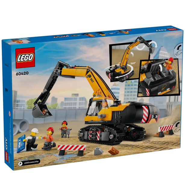 YSL様 Конструктор Лего Сити Желтый строительный экскаватор Lego