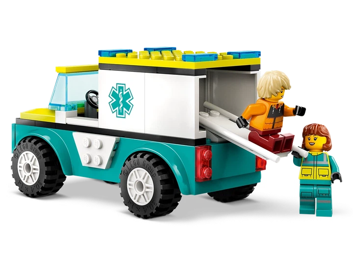 Конструктор Лего Сіті Швидка допомога та сноубордист Lego City 60403 - зображення 10