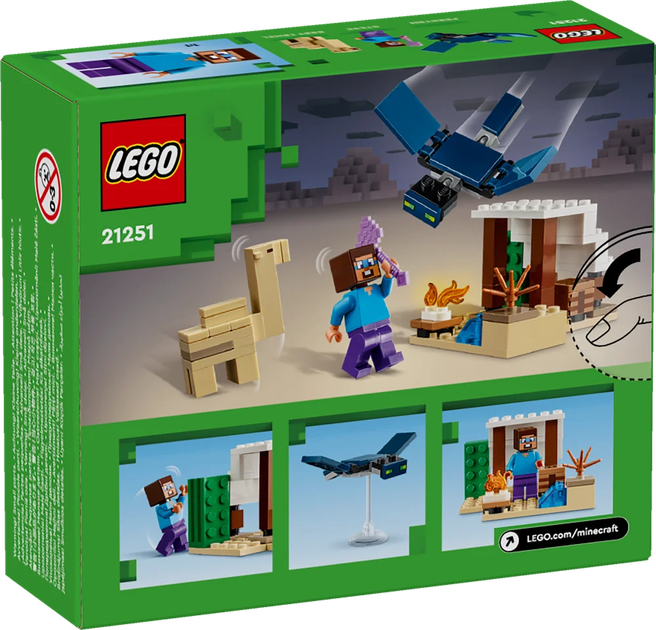 Конструктор Лего Майнкрафт Експедиція Стива в пустелю Lego Minecraft 21251 - зображення 3