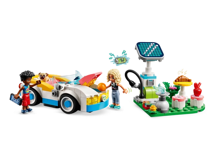 Конструктор Лего Френдс Електромобіль та зарядний пристрій Lego
