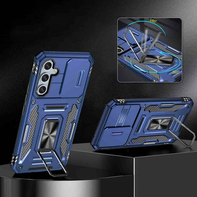 Ударопрочный чехол Camshield Army Ring для Samsung Galaxy A35 / A55 Синий / Navy Без бренда - изображение 3