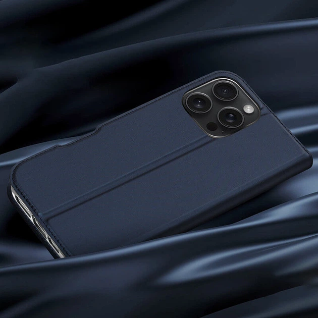 Чехол-книжка Dux Ducis с карманом для визиток для Apple iPhone 16 Pro Max (6.9") Синий Без бренда - изображение 5