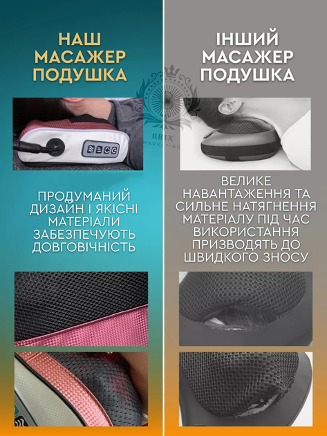 Массажная подушка для спины и шеи 3 режима работы с подогревом - изображение 4