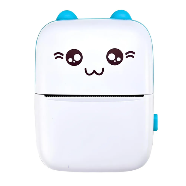 Портативный детский мини принтер термопринтер TOPA Mini printer с термопечатью Голубой - изображение 9