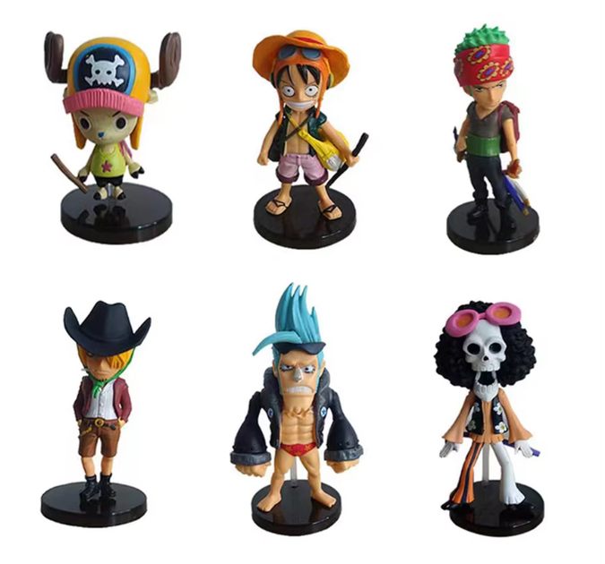 ONE PIECE 1~73 セット Фигурки игровые аниме Ван Пис One Piece Set 6 шт на подставке ПВХ