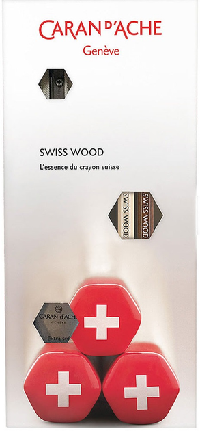 Набір графітових олівців Caran d'Ache Swiss Wood HB з аксесуарами 2 шт (7630002330657) - зображення 1