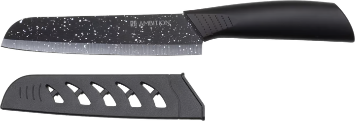 Nóż Santoku Ambition Skiv czarny 15 cm (5907078430805) - obraz 1