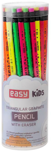 Zestaw ołówków Easy Stationery Neon HB 48 szt (5901180335089) - obraz 1