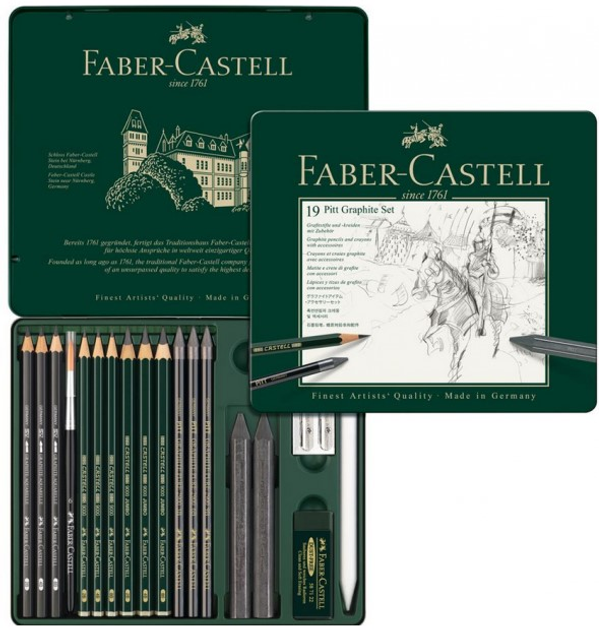 Zestaw ołówek Faber-Castell Pitt Graphite 19 szt. (4005401129738) - obraz 2