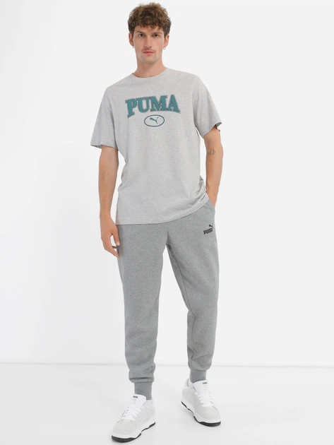 Спортивні штани утеплені чоловічі Puma Ess Logo Pants Fl Cl 586714-03 XS Сірі (4063697309333) - зображення 3