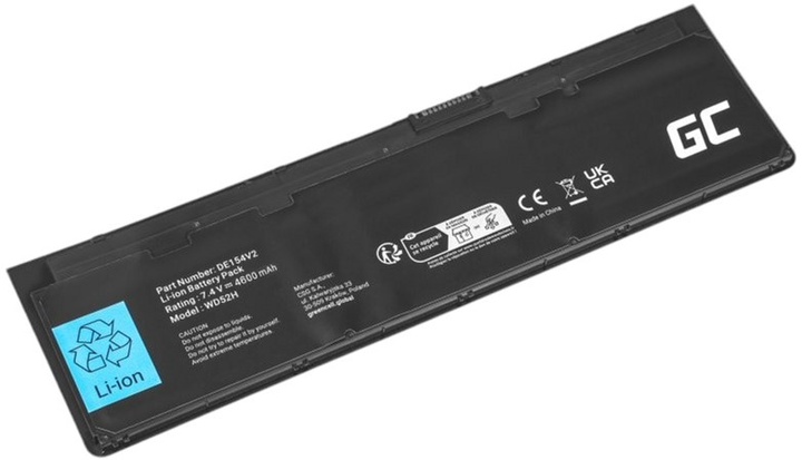 Акумулятор Green Cell для ноутбуків Dell Latitude E7240 E7250 7.6V 4600mAh (DE154V2) - зображення 2