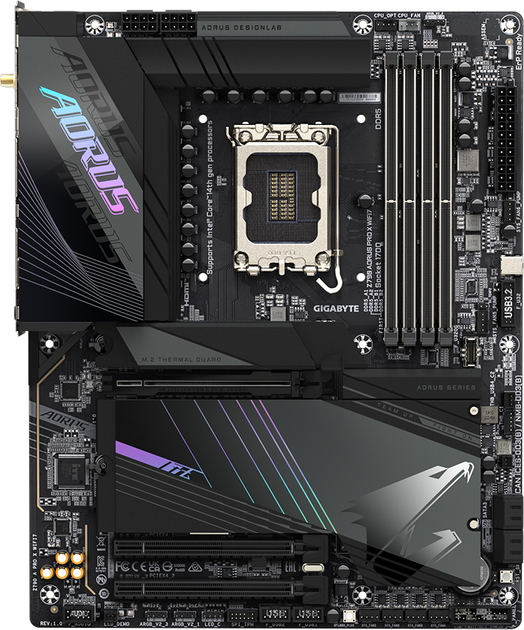 Материнська плата Gigabyte Z790 Aorus Pro X Wi-Fi7 (s1700, Intel Z790, PCI-Ex16) - зображення 1