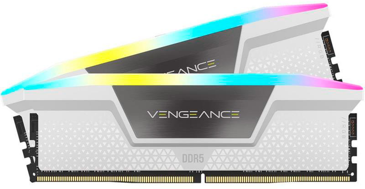 Оперативна пам'ять Corsair DDR5-5600 32768MB PC5-44800 (Kit of 2x16384) Vengeance RGB White (CMH32GX5M2B5600C36WK) - зображення 2