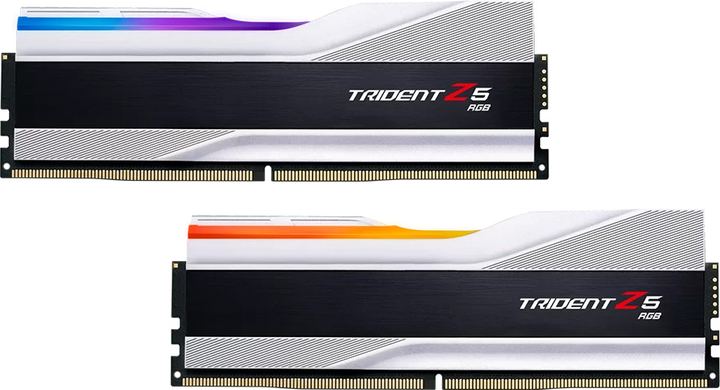 Pamięć RAM G.Skill DDR5-8000 49152MB PC5-64000 (Kit of 2x24576) Trident Z5 RGB Silver (F5-8000J4048F24GX2-TZ5RS) - obraz 1