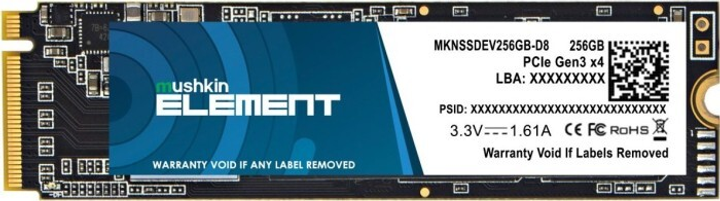 Dysk SSD Mushkin Element 256GB M.2 2280 PCIe 3.0 x4 TLC (MKNSSDEV256GB-D8) - obraz 1