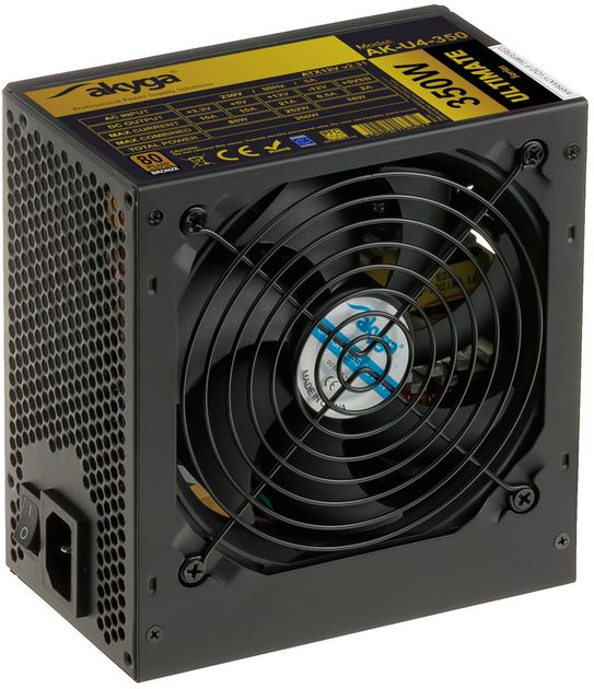 Блок живлення AKYGA Ultimate AK-U4-350 ATX 350W 80+Bronze - зображення 3