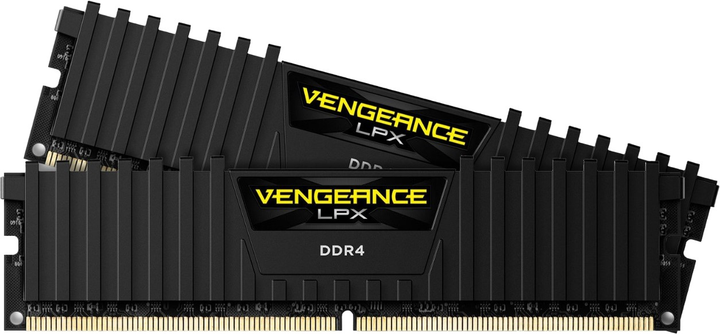 Оперативна пам'ять Corsair DDR4-2400 8192MB PC4-19200 (Kit of 2x4096) Vengeance LPX Black (CMK8GX4M2A2400C16) - зображення 1