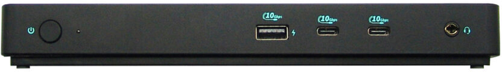 Stacja dokująca i-Tec USB Type-C - USB Type-C x2, USB 3.0 x3, USB 3.2 Gen2, HDMI, DisplayPort x2, RJ-45, 3.5 mm Black (C31TRIPLEDOCKPDPRO2) - obraz 2