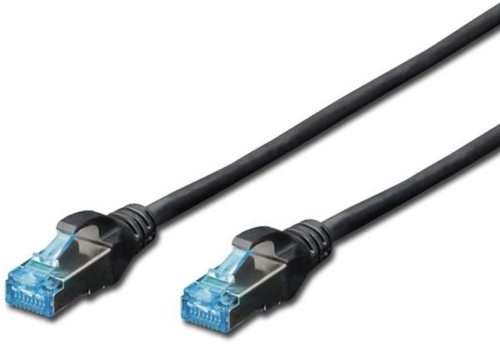 Patchcord Digitus Professional Cat. 5e SF-UTP AWG 26/7 3m Black (DK-1531-030/BL) - obraz 1