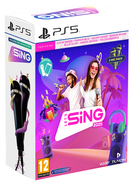 Гра PS5 Let's Sing 2025 + 2 мікрофона (Blu-ray диск) (4020628582104) - зображення 2