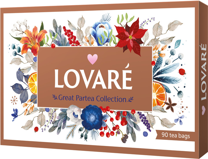 Акція на Колекція чаю Lovare Great Partea Collection Асорті 18 видів по 5 шт від Rozetka