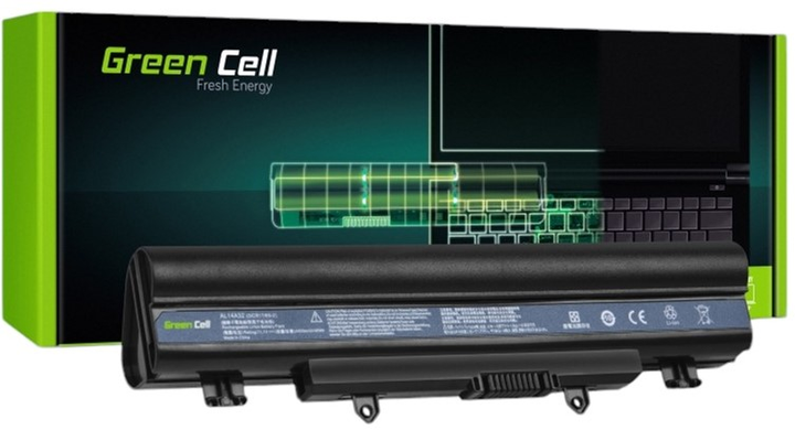 Акумулятор Green Cell для ноутбуків Acer Aspire E14 E15 E5-511 E5-521 E5-551 E5-571 11.1V 4400mAh (5902719427596) - зображення 1