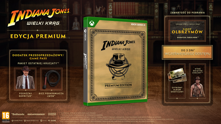 Гра Xbox Series X Indiana Jones and The Great Circle Premium Edition (Blu-ray диск) (0196388434299) - зображення 2