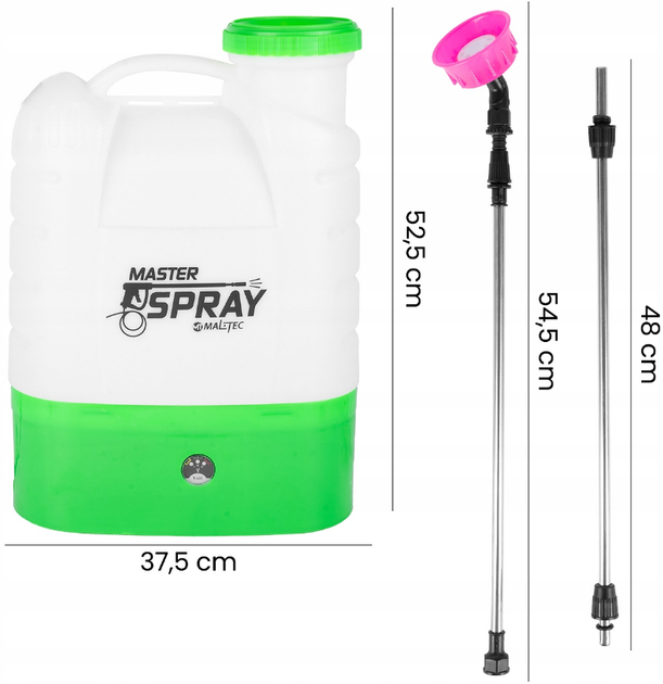 Опрыскиватель аккумуляторный Maltec 16л MasterSpray - Фото 2 Опрыскиватель аккумуляторный Maltec 16л MasterSpray - изображение 2