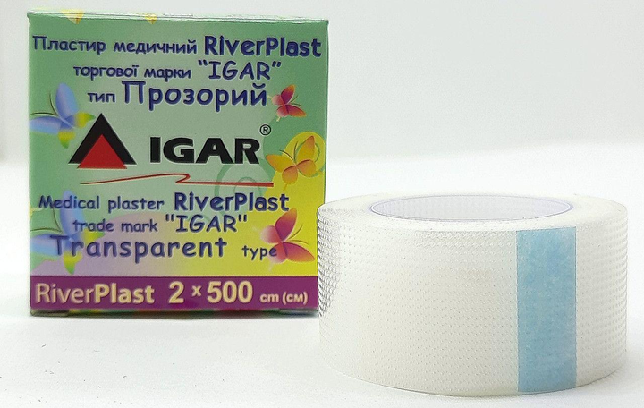 Пластырь на катушке IGAR RiverPlast Прозрачный 2 см х 5 м - изображение 1