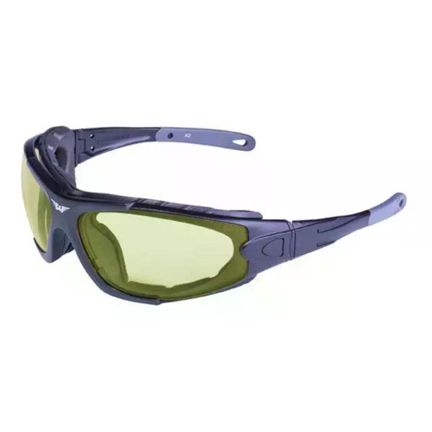 Захисні окуляри фотохромні Global Vision Shorty Photochromic (yellow) Anti-Fog, жовті (230045) - зображення 2