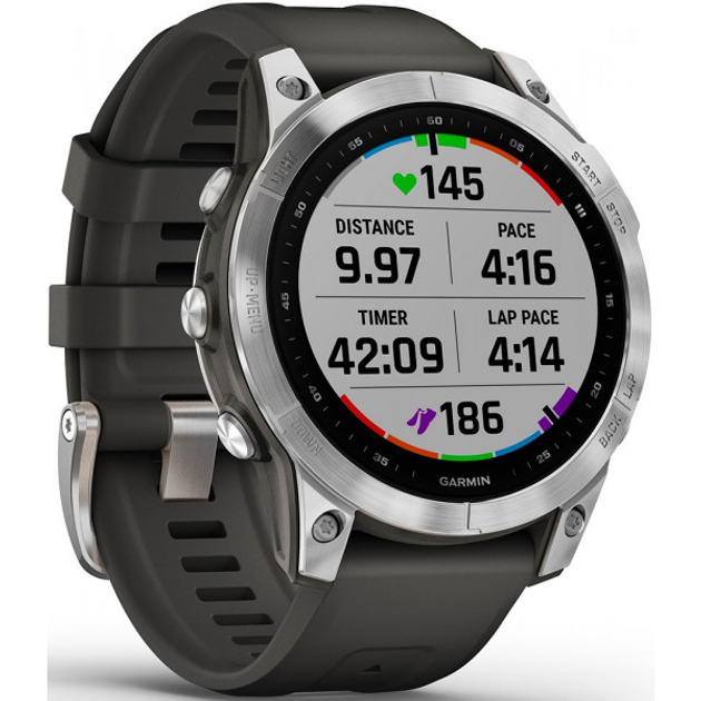 Смарт-часы GARMIN Fenix 7 Silver with Graphite Band (010