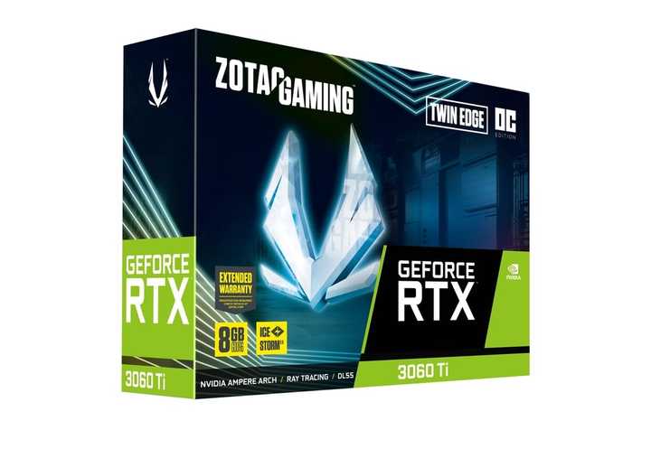 【送料込】ZOTAC RTX 3060 Ti Twin Edge OC Видеокарта Zotac Gaming GeForce RTX 3060 Ti Twin Edge OC LHR (ZT