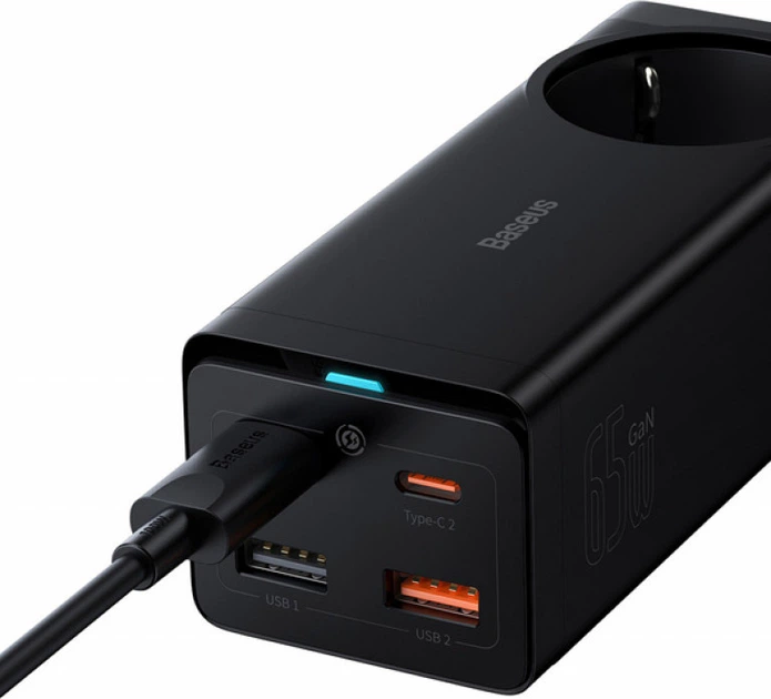Сетевое зарядное устройство Baseus GaN3 Pro Desktop Powerstrip 65W Black (PSZM000901) [85127] - изображение 2