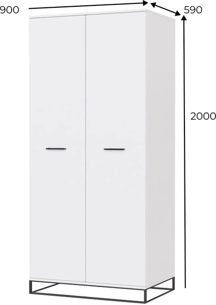 Шкаф для одежды Art in Head Ascet 900x2000x590 мм Дуб Барокко янтарный (AS16080000030) - изображение 5