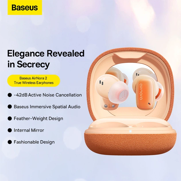 Наушники Baseus AirNora 2 TWS Gradient Orange - изображение 8